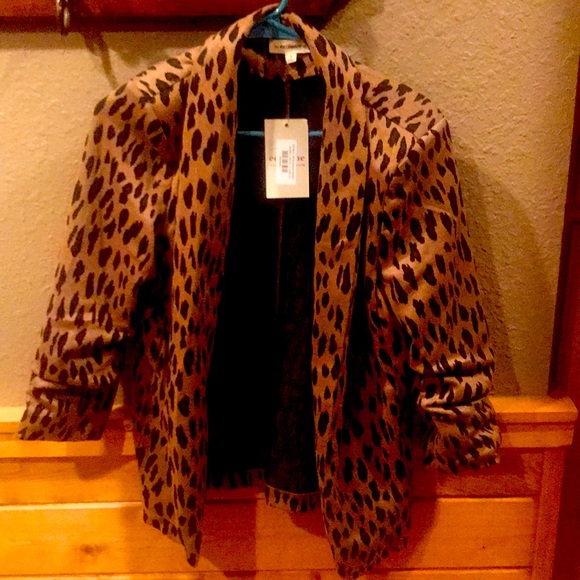 JACKET / BLAZER, BLACK TIE, CHEETA PRINT, WOMEN'S - Picture 1 of 1